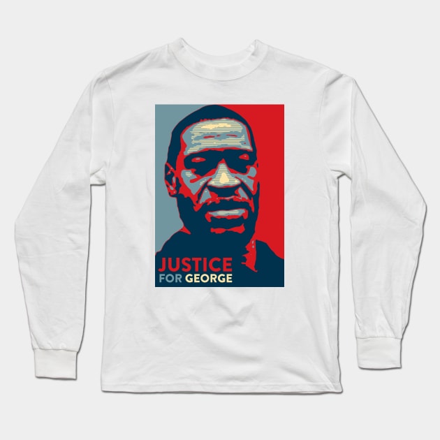 Justice for George Long Sleeve T-Shirt by Vilmos Varga